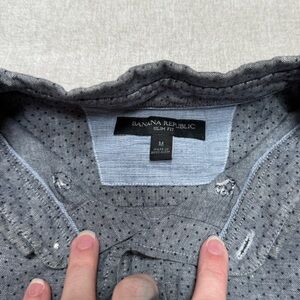 Banana Republic Charcoal Dotted Shirt